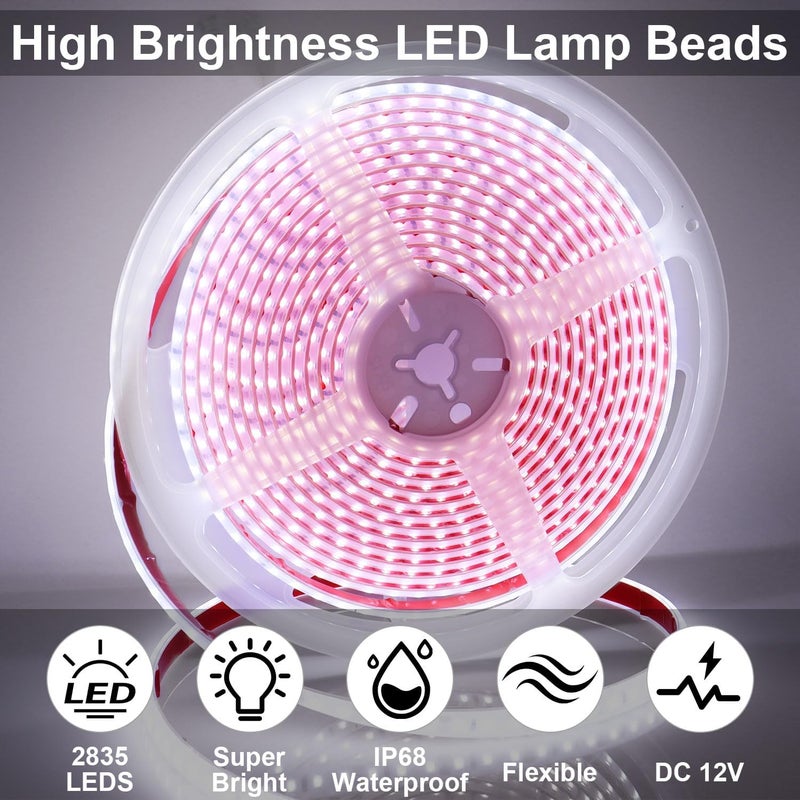 CCBASEBALL 20FT RV Awning Lights, IP68 Waterproof Camper Awning Lights, 12v White Rv Led Strip Lighting for Motorhome Travel,Travel Trailers, Camper, Food Trucks - Image 2